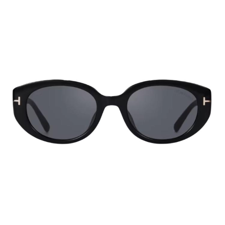 TF Fashion Vielseitige Cat-Eye-Sonnenbrille Damen-Sonnenbrille Schwarz FT1296-K-01A-54