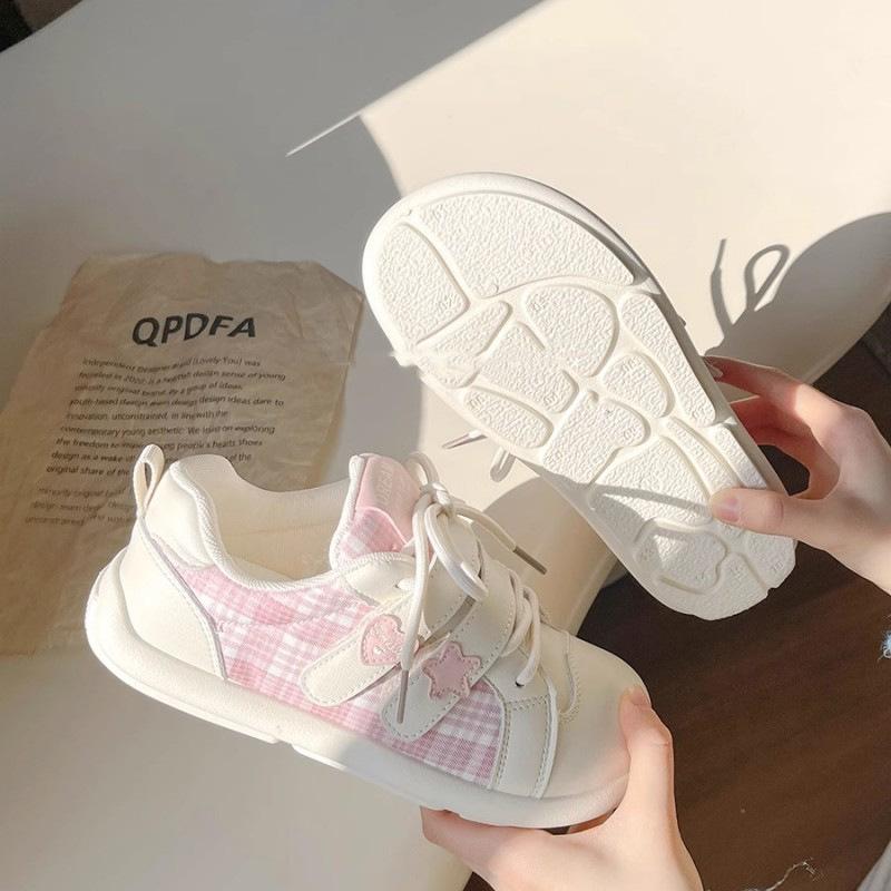 Little White Shoes Women's New Summer High-value Korean Velcro Little White Shoes Retro Thick-soled Versatile Women's Shoes In 2025