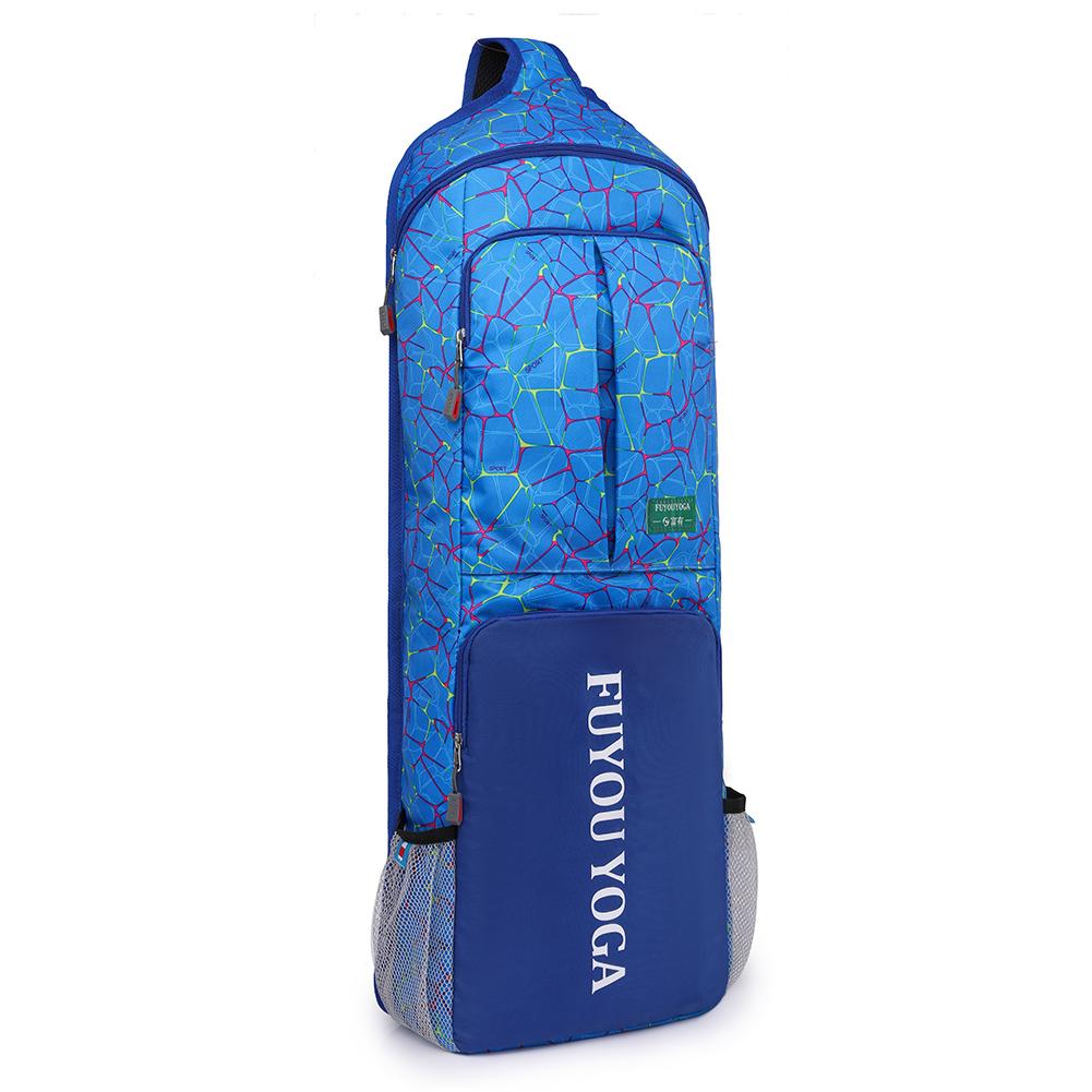 Yoga Pilates Cushion Bag Waterproof Fitness Training Yoga Mat Storage Bag with Zipper Pocket/Mesh Pocket/Handle for Women Men