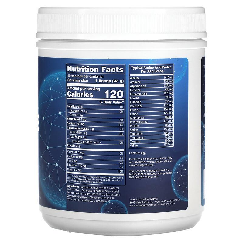 Egg White Protein, Vanilla, 12 Oz (340 G)