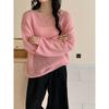Autumn and winter new mohair thin gentle soft waxy knitted sweater top loose sweater pullover woman