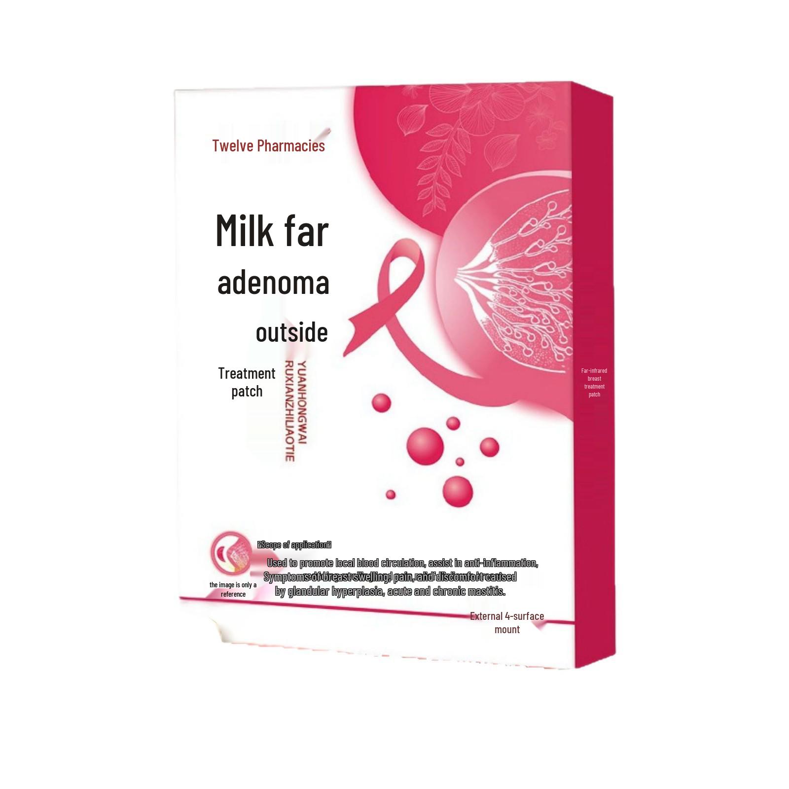 Twelve Medicine Shops Infrared Breast and Uterus Hot Therapy Patch for Dysmenorrhea Relief See the packaging