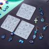 Flower Moon for Key Star for Butterfly Resin Earring Molds Silicone Earring Molds for Epoxy Casing Resin Molds Girl Jewe