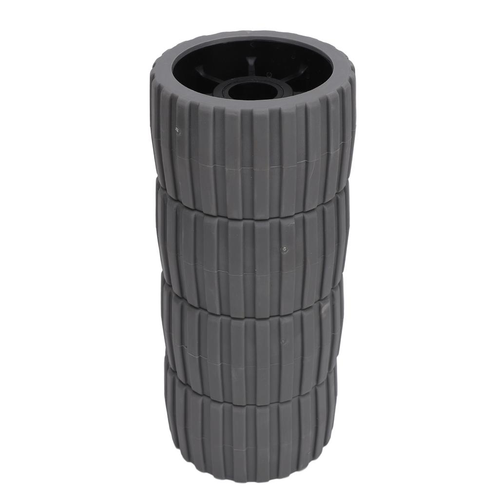 4 ks přívěsné kladky odolné vůči vysokým teplotám, polypropylenové žebrované kladky pro lodní přívěsy 125 x 73 x 30 mm