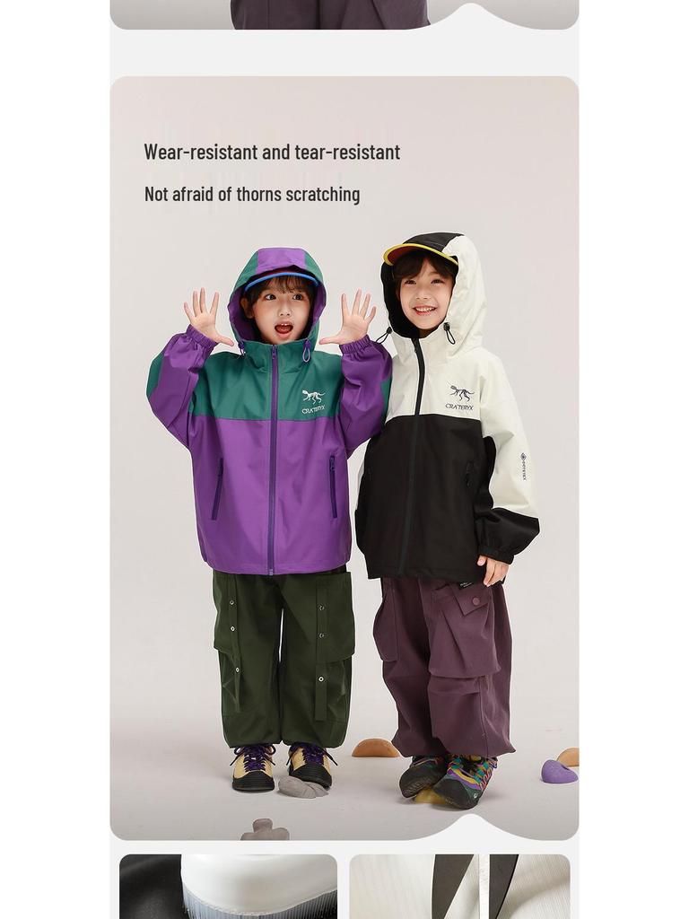 Autumn 2025 Boys' Fairy Tale Windbreaker: Waterproof, Windproof Outdoor Jacket for Kids