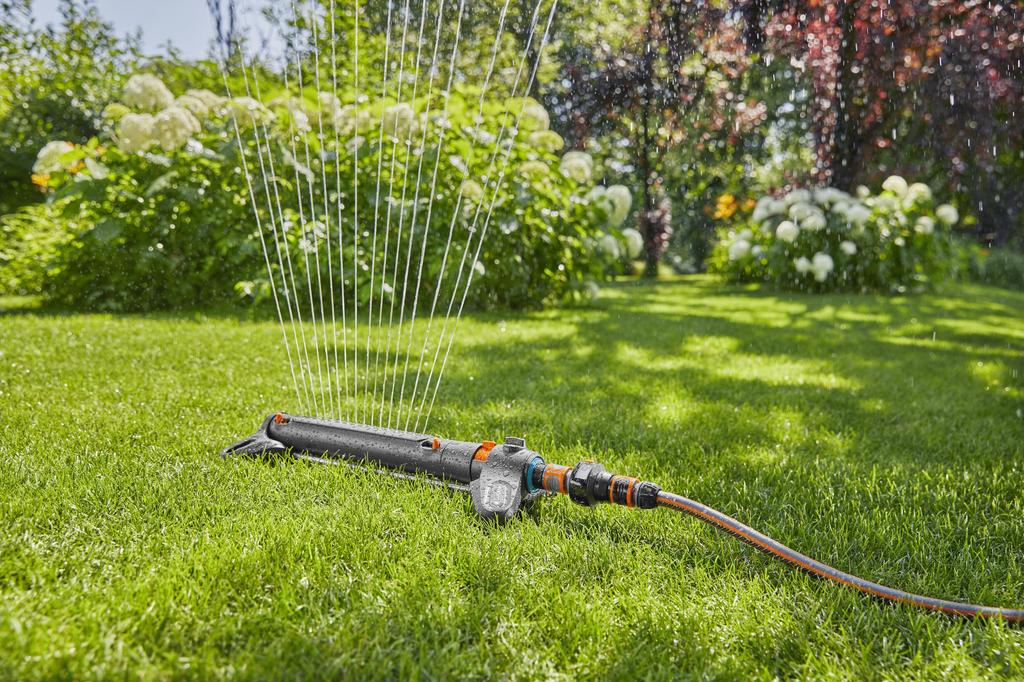 Zraszacz Pistolet Wahadłowy Gardena Aquazoom M 250M2 Do Nawadniania Trawy