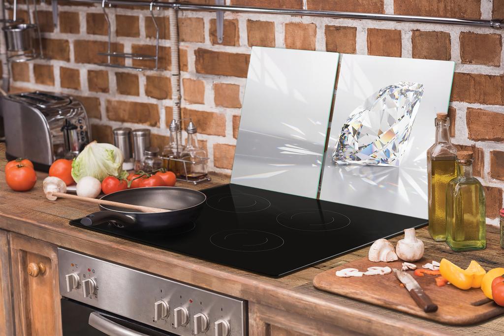 SZKLANA PŁYTA OCHRONNA NA KUCHENKĘ 90x52 DIAMENT