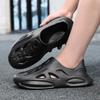 Fashion Hole Shoes for Men Odorproof Daily Use Barefoot 39 Stylish Japanese New Fashion Design 2025 Casual Non-slip Adult Man Sandals