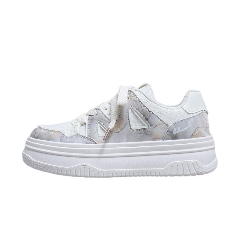 Thin Low-top Bread Shoes Thick-soled Breathable Spring and Summer New Board Shoes High-value Single Shoes