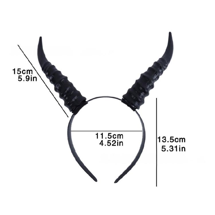 Lightweight Resin Horn Headpiece for Costume Accessories Holiday Celebrations