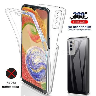 Telefon Fall Für Samsung A14 5G Abdeckung 360 Doppel PC + Silikon Transparent Fällen Für Samsung Galaxy A14 EINE 14 5G galaxyA14 Volle Körper TPU + PC Fall