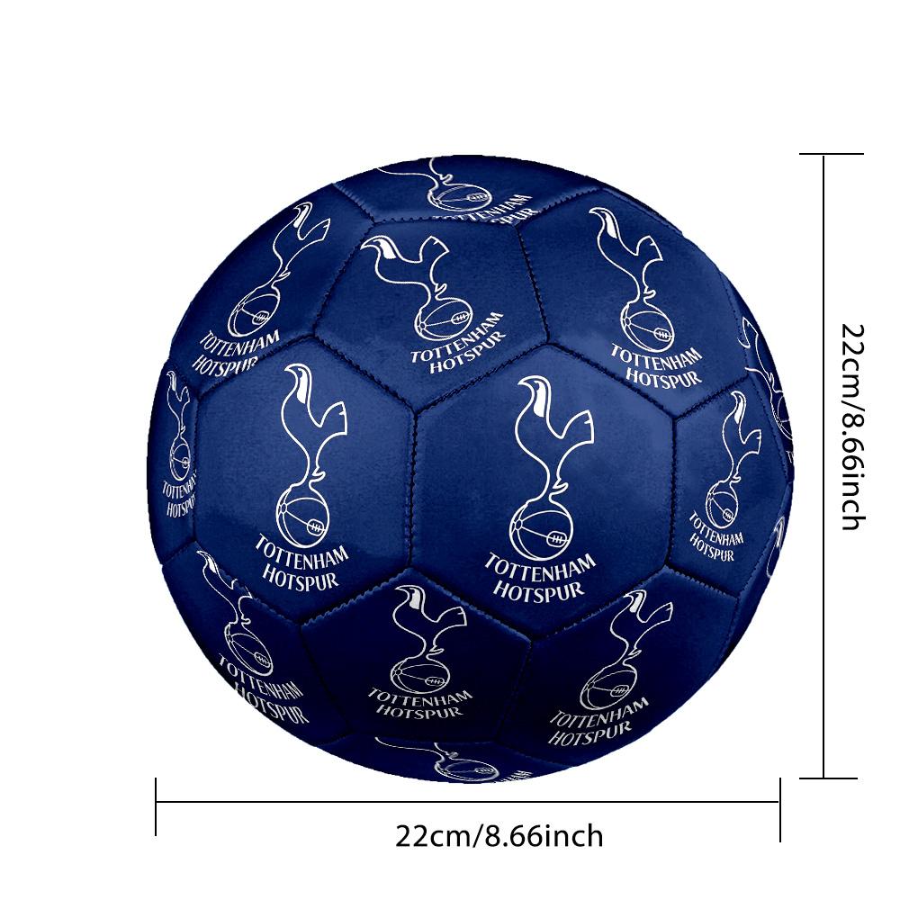 SpursSoccer Ball Colorful All Ages Machine Stitched PVC Competition Ready Durable High-Bounce