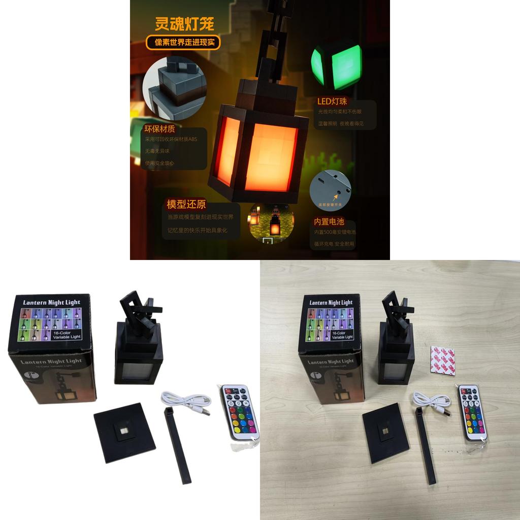 Minecraft Pixel Wall Lamp Rgb Led Remote Control Creative Decor For Gaming Fans