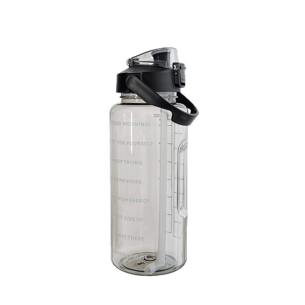 Water bottle summer large capacity water cup outdoor sports 1000ml portable gradual change color matte large kettle straw cup