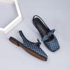 Fashion Summer Shoes Women Sandals Flat Polka Dot Elegant Ladies Brand Shoes Mary Jane Flat Sandals White Blue Plus Size 42 D540