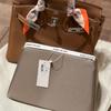 KINGS IN BAG Bag Pillow Filling, Satin Fabric, Luxurious, Lightweight, Keeps Bag Shape, Fits Hermès Birkin 25 (Etoupe)