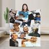PLK French Rapper Photo Blankets Travel Office Flannel Throw Blanket For Bedroom Soft Custom Quality Bedspread Birthday Gift