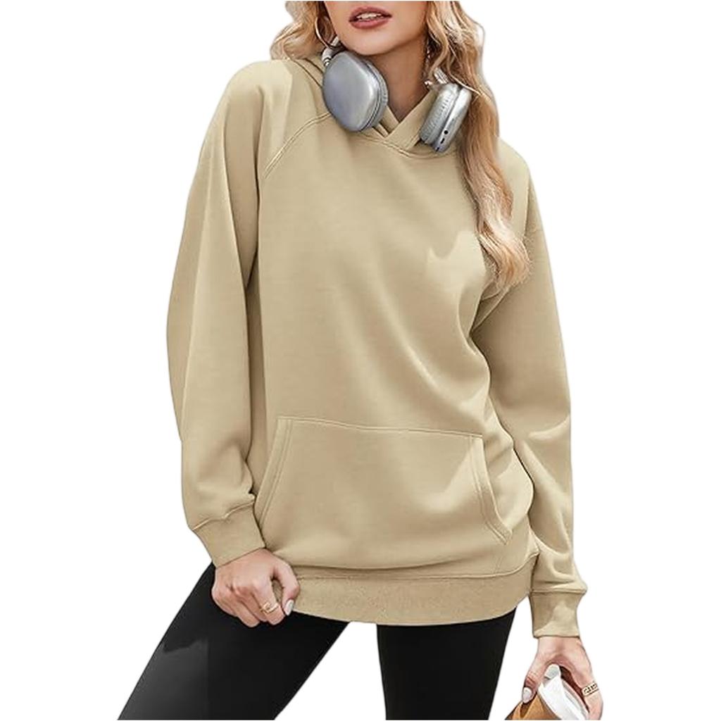 Women's solid-color fashionable long-sleeved top