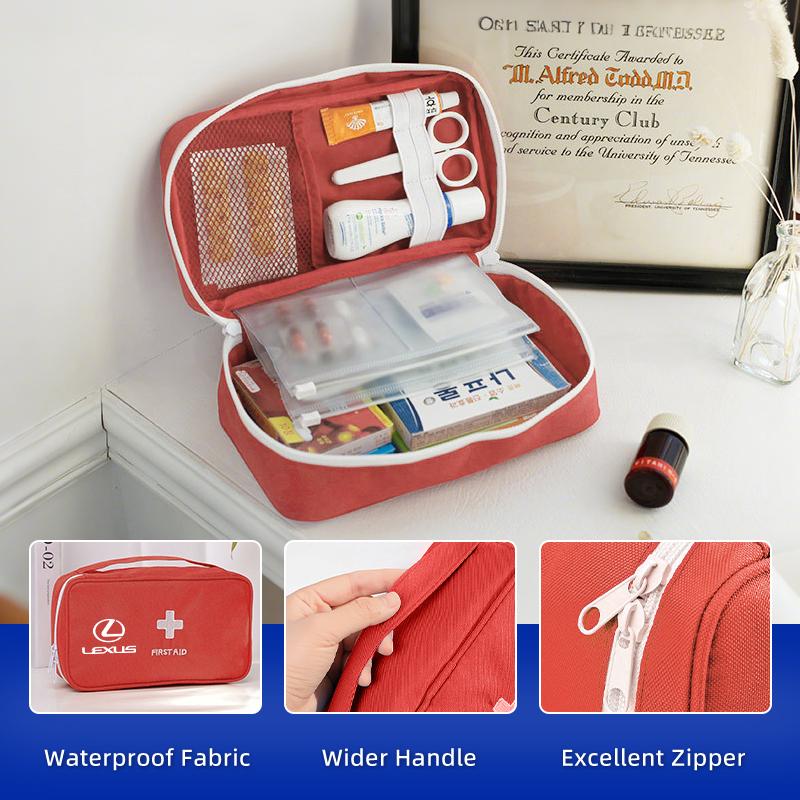 Car First Aid Kit Portable Medicine Bag Outdoor Emergency Box Accessories For Lexus UX250h RX450h CT200h RX400h NX300h RX350 RX3GZ1 