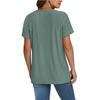 Women's Fashion Casual Short Sleeve V-Neck Court Lock T-Shirt Top