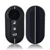 Silicone Car Key Fob Shell Cover for FIAT 500 500L 500X Abarth 3-Button Folding Key