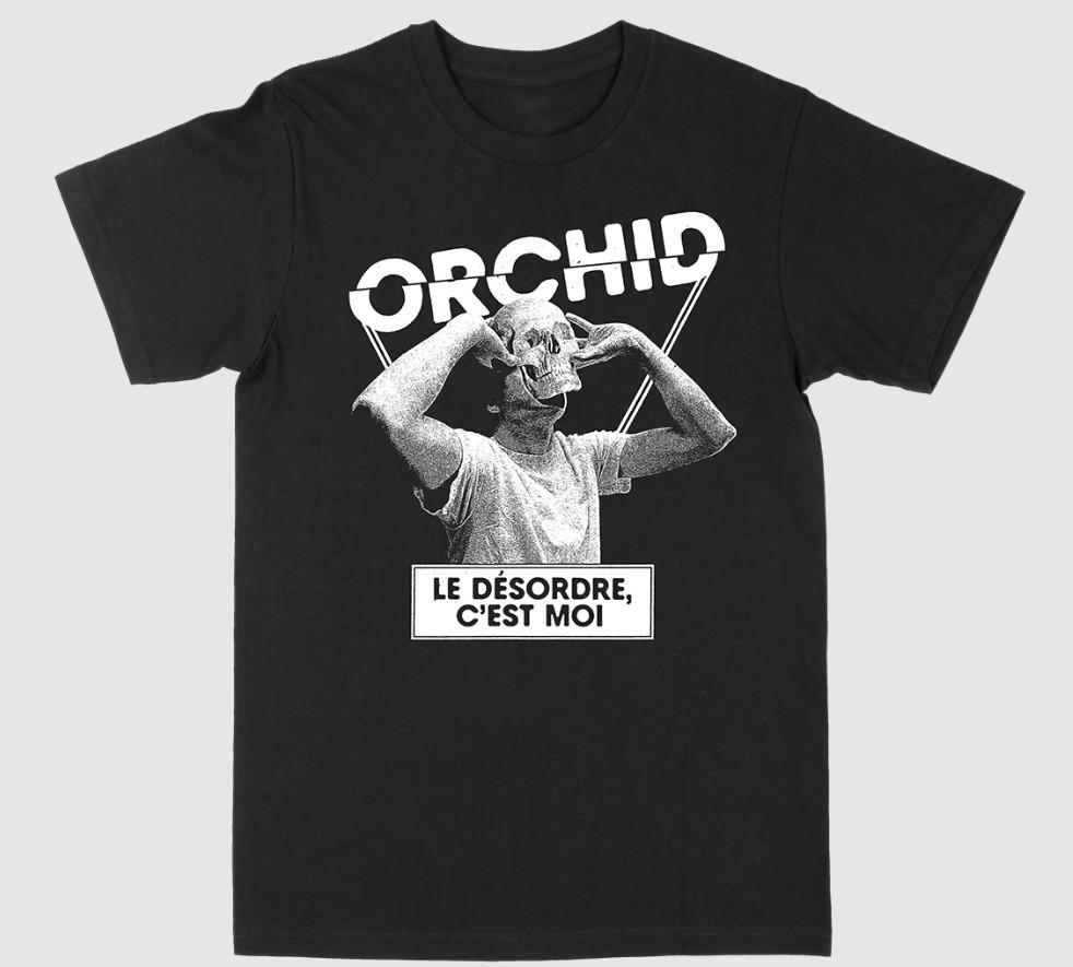 Vtg Orchid Le Désordre C est Moi Cotton Black Full Size Men Women Shirt TU279 S