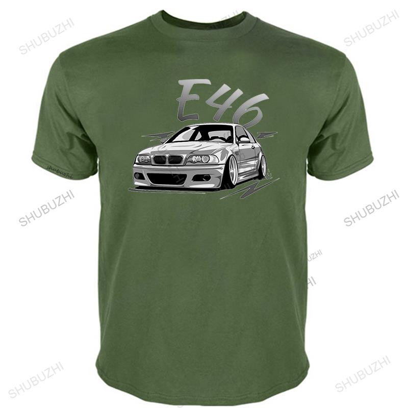 Herre Luksus Bomulls T-skjorte Menn O-hals T-skjorter Hot Sale Klassisk Bil E46 E60 E61 Løse Topper for Ham Pluss Størrelse T-skjorte