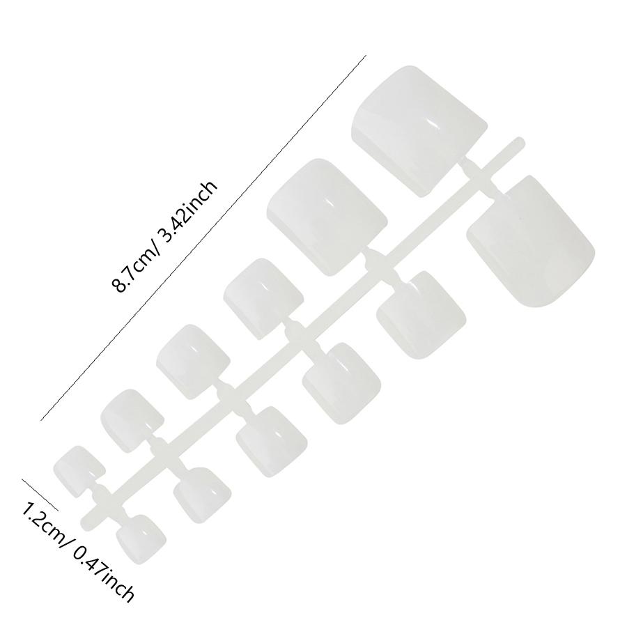 600Pcs Toe Nail Tips Natural Acrylic False Fake Artificial Tip For DIY Decor Salon Tools