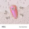 Japanese Style Rhinestone and Pearl Bow Nail Art Accessories
