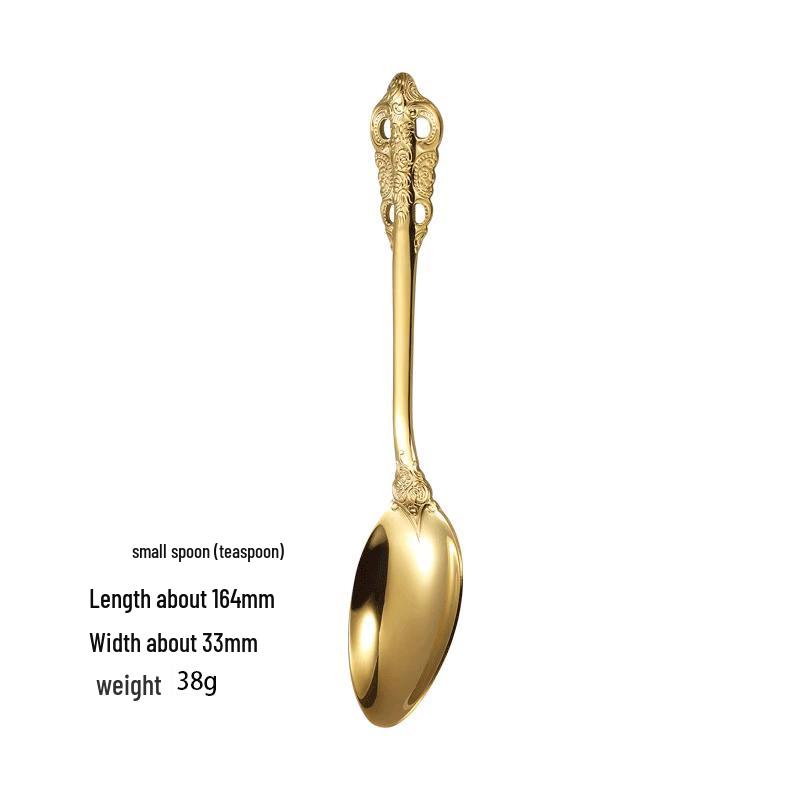 French Royal Court Stainless Steel Cutlery Set: High-End Spoons, Knives, and Forks