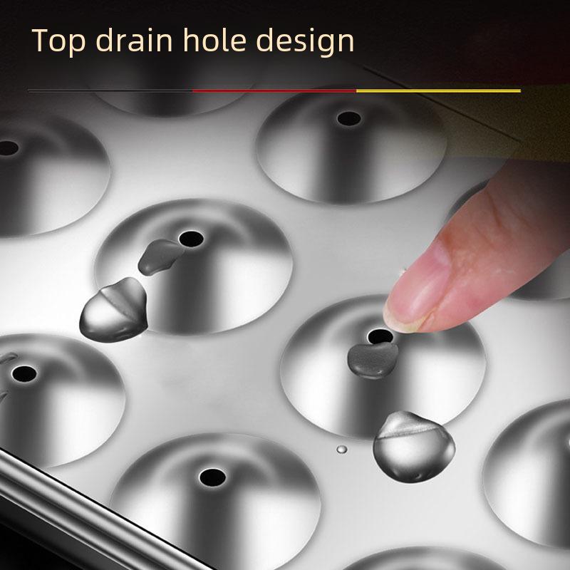 Eiswürfelform aus Edelstahl 304 mit Deckel zum Schnellfrieren