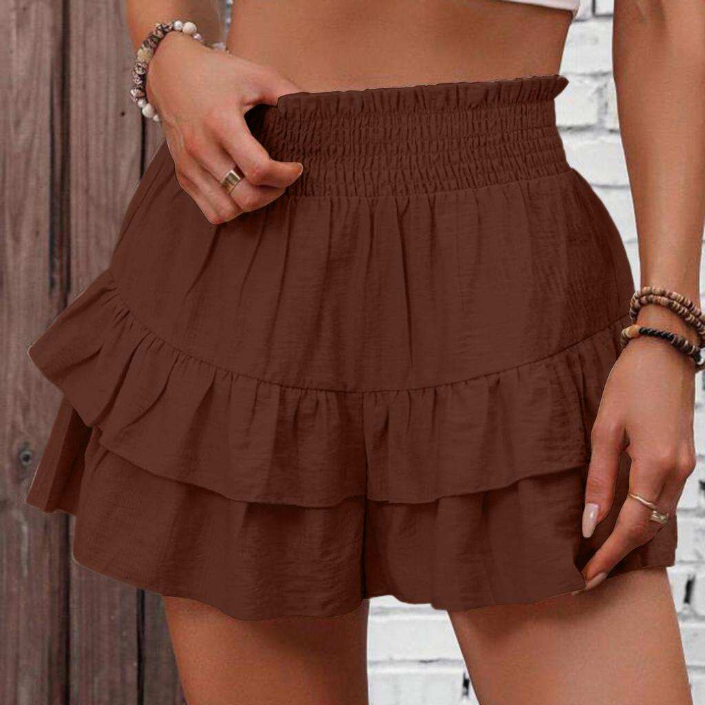 Women's Shorts Casual Summer  Color Beach Loose Pocket Short Skirt Pants