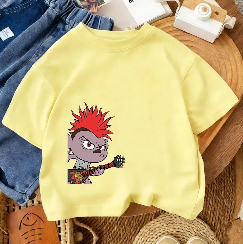 2026 Summer Tross Fashion Cute Print Summer Casual Cute Cotton Comfortable Short Sleeved Top for Boys and Girls