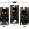 Kors-kors nätlappverk Yoga Sweatpants - Sexiga, Genomskinliga, Högelastiska Dansleggings