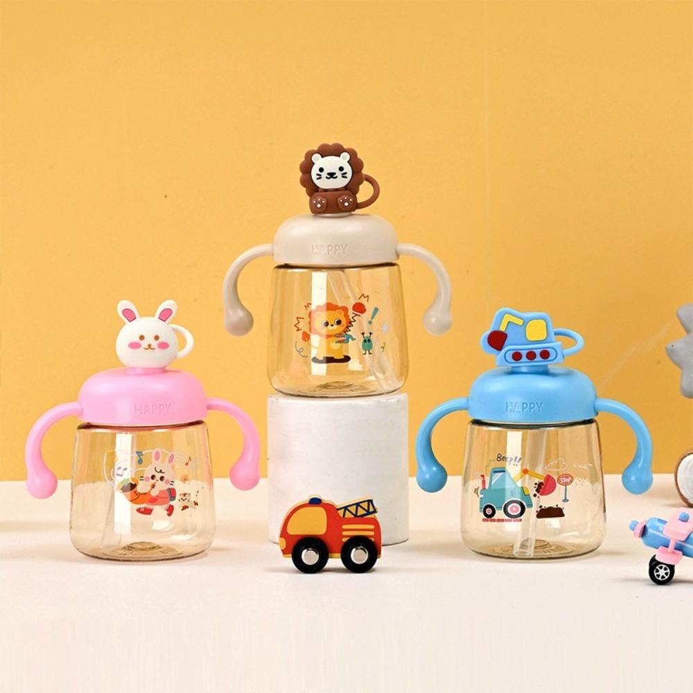 Cartoon Baby Drinking Cup 350ml Toddler Milk Cup Creative Baby Feeding Bottle  Baby