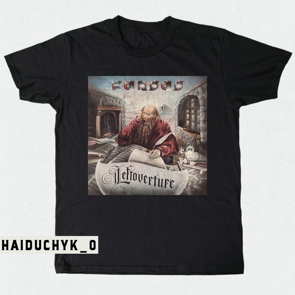 KANSAS Tee Leftoverture Cover Rock Band Unisex Black T-shirt Size S-5XL Unisex T-Shirt XXXXL
