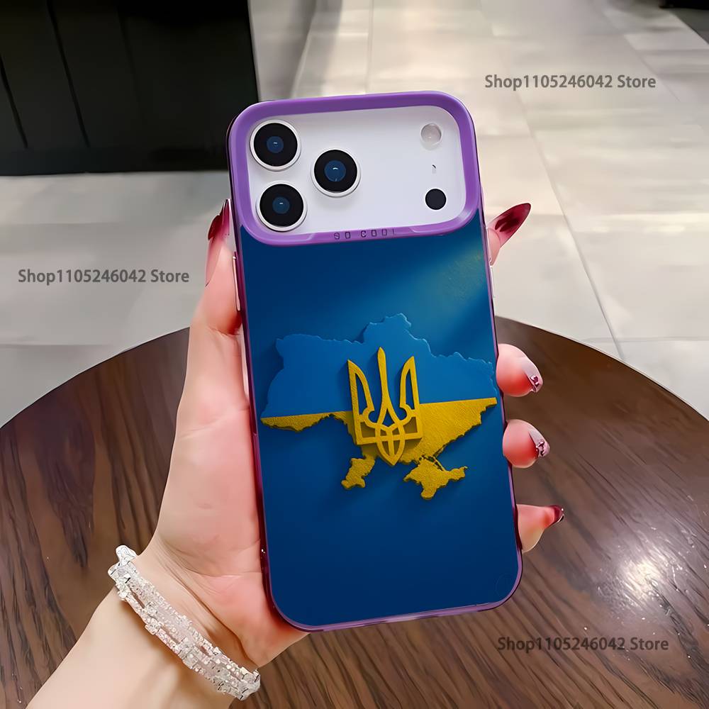 

Ukraine Ukrainian National For iPhone 17,16,15,14,13,12,11,Mini,Pro,E,SE4,XS,MAX Purple Candy Matte Cover iPhone12PRO