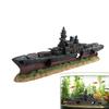 Super Warship Wreckage Fish Tank Landscape Ornament Sunken Ship Shaped Aquarium Decoration with Hiding Space Creative Crafts