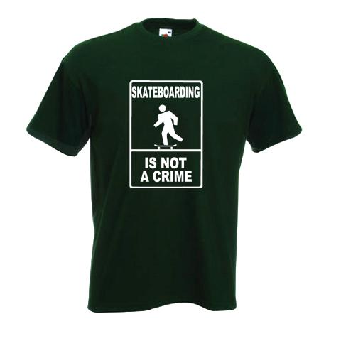 Skateboarding Is Not A Crime Skating TShirt Cool Skateboard Design Logo Tee