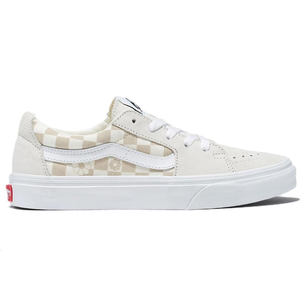 Vans Sk8 Floral Check Low Top Skate Shoes Unisex Sneakers Off-White VN0009QRFS8