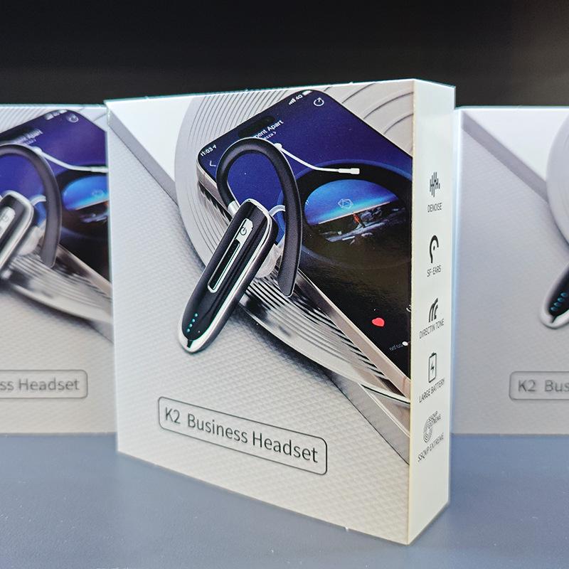 Qualcomm K2 Wireless Bluetooth Headset: Noise-Canceling, Single Ear Hook, Long Battery Life