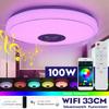 200W WiFi Moderne RGB LED Plafondverlichting Thuisverlichting APP Bluetooth Muzieklamp Slaapkamerlamp Slimme Plafondlamp + Afstandsbediening
