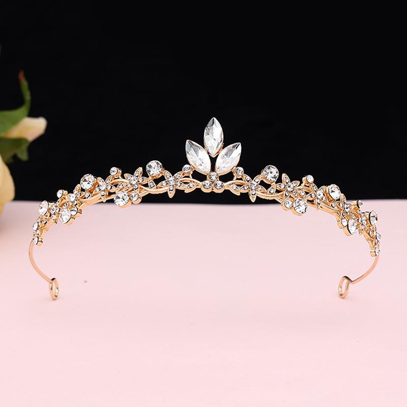 Children's Crown Hair Accessories  Cute Princesses Girls  Water Diamond King Crown Hair Bands Birthday Gifts for Girls Baby Headbands and Headwear