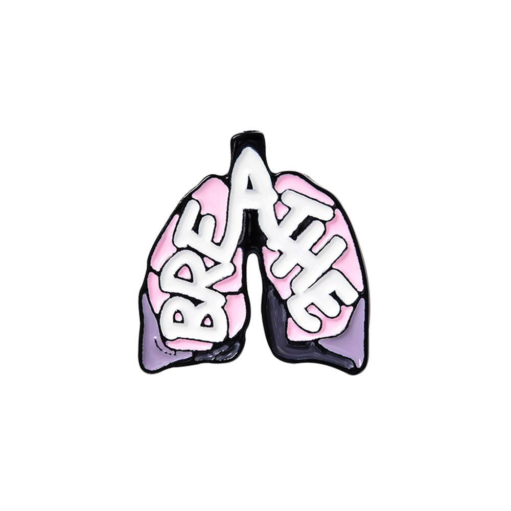 Dripping Oil Cartoon Bag Accessories Clothes Lapel Pin Brain Lung Brooch Enamel Pins Anatomy Heart