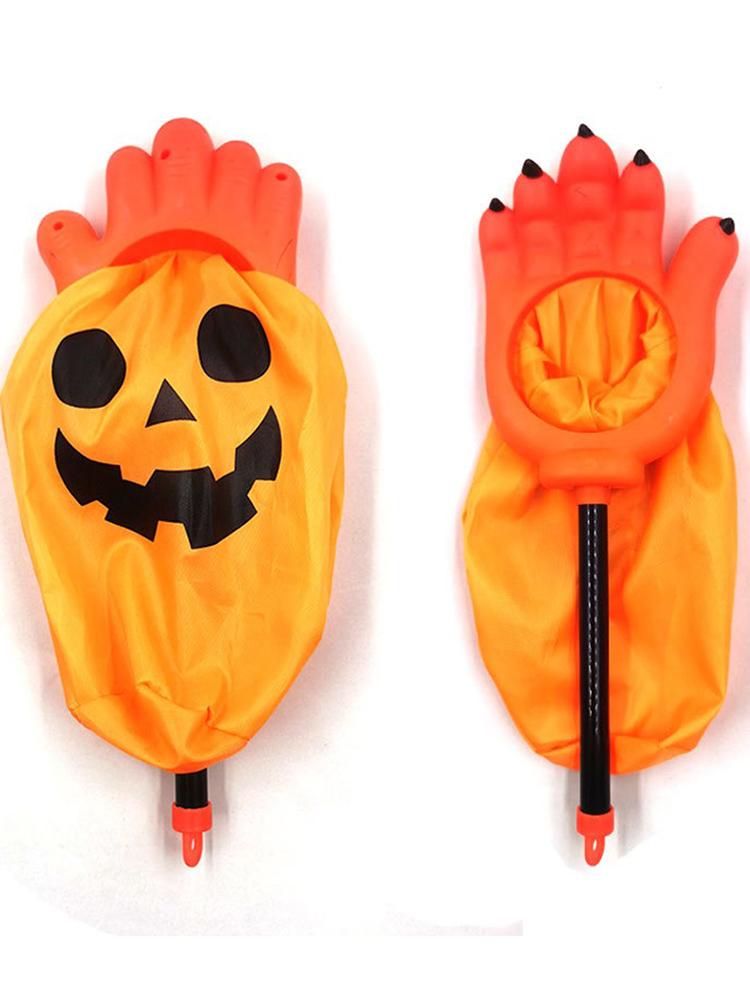 Halloween Begging Candy Bags Palm Skull Pumpkin Candy Bag with Tools Hand Shaped Candy Pouch Party Candy Snack Gift Decorations