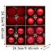 Flocked Velvet Christmas Ornaments Set Electroplated Shiny Holiday Hanging Pendants  Family Homes