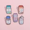 Fashionable Brooch Letter With Vibrant Cartoon Pill Bottle Design Ideal For Accessories Trendy