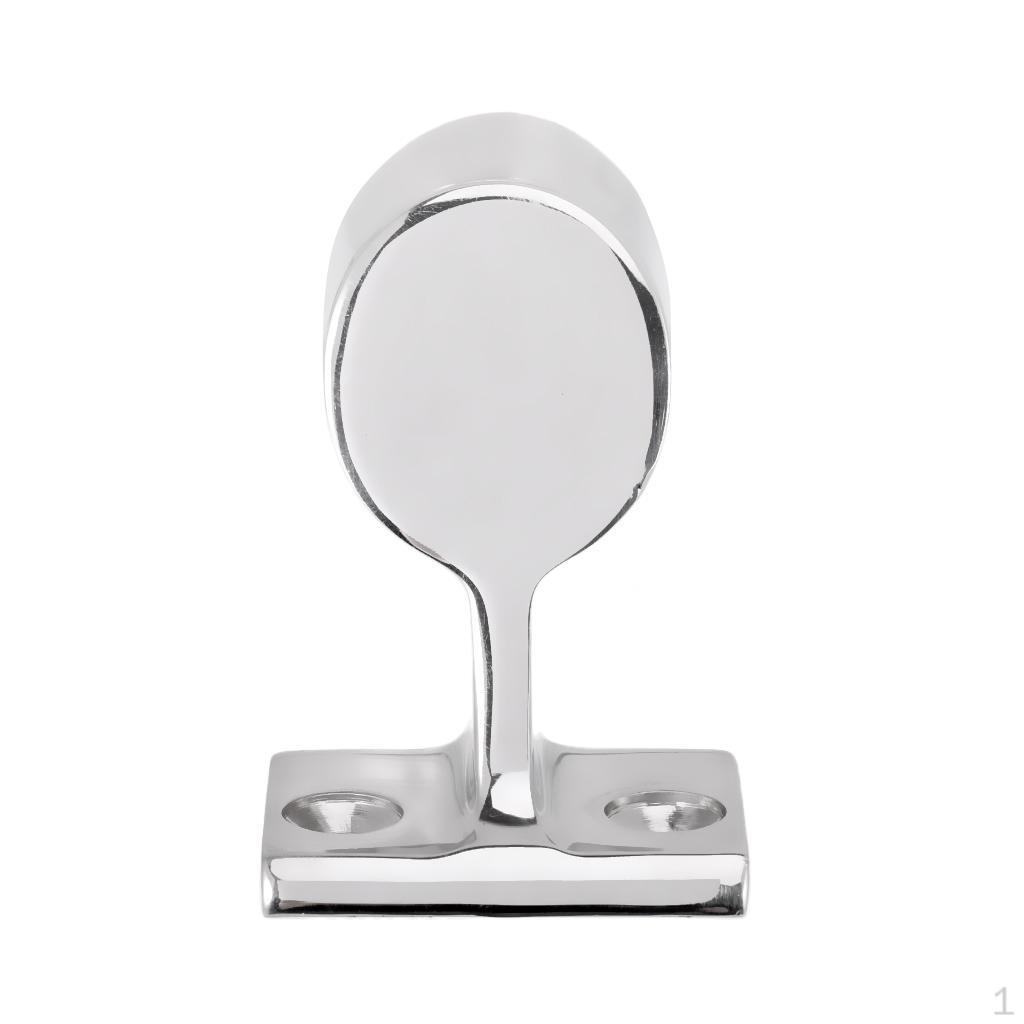 22mm 25mm Single End Handrail Stanchion Marine Stainless Steel - 60 Degree 25mm