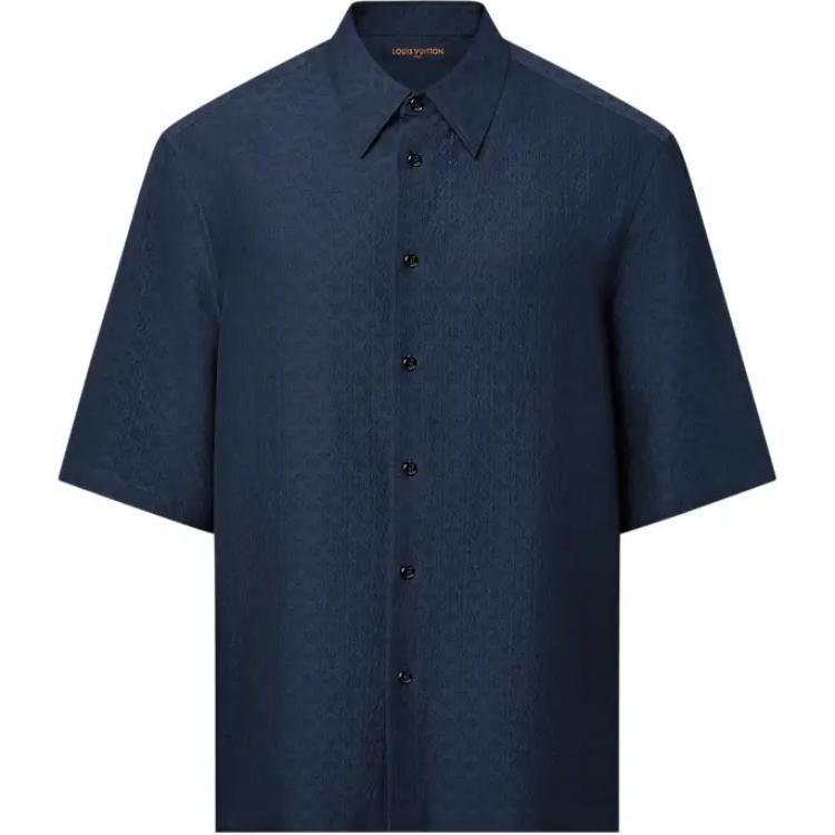 LOUIS VUITTON Mini Monogram Silk Blend Short-Sleeved Shirt 1AFRND