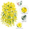 Artificial Morning Glory Silk Flower Vine Hanging Garland Fake Flower String For Home Wedding Outdoor Wall Garden Decor